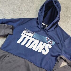 Tennessee Titans Hoodie Mens Large Blue NFL Football Nike Dri-FIT Pullover